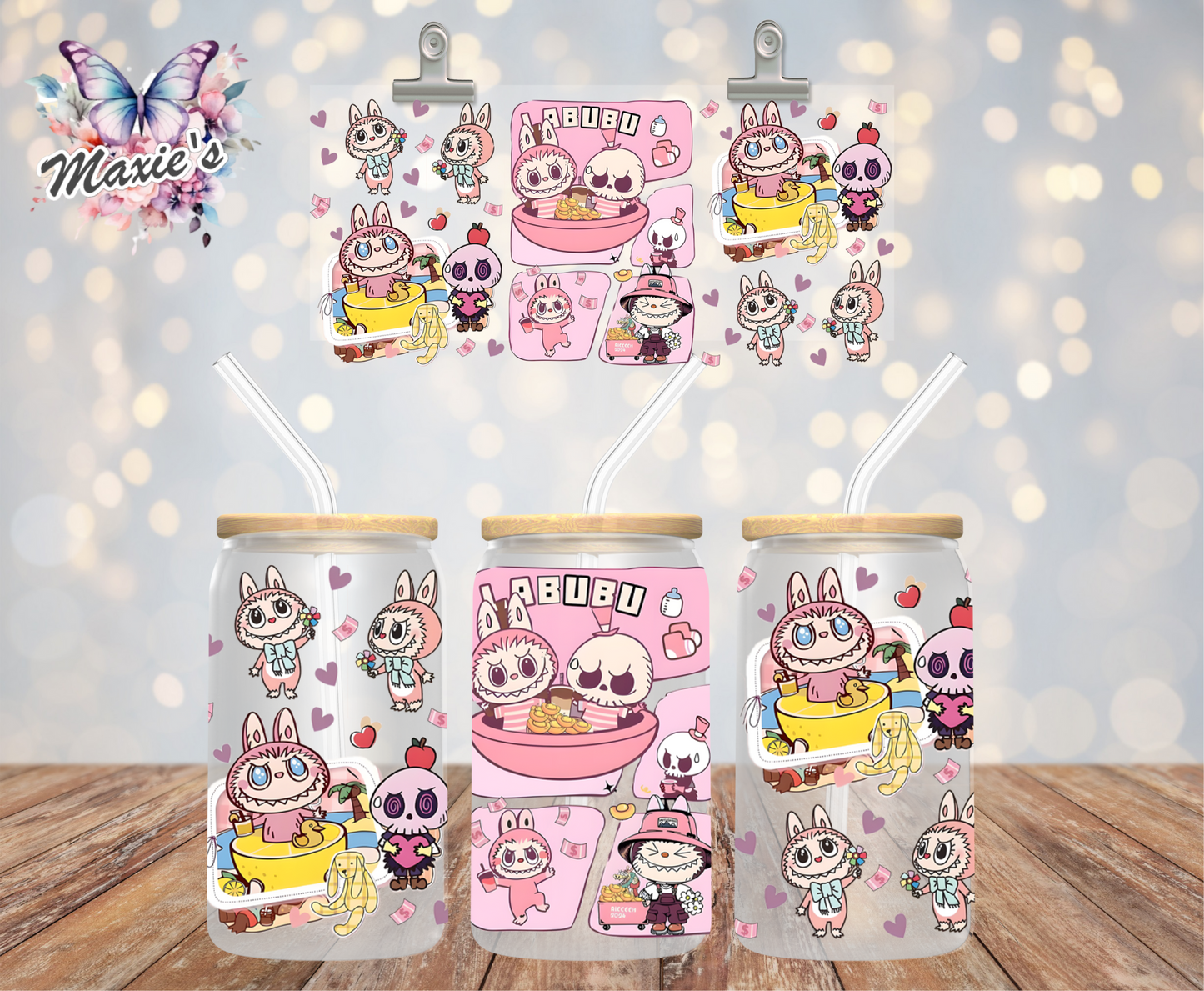 It's All About Labubu Graphic Design 16oz. UVDTF Cup Wrap
