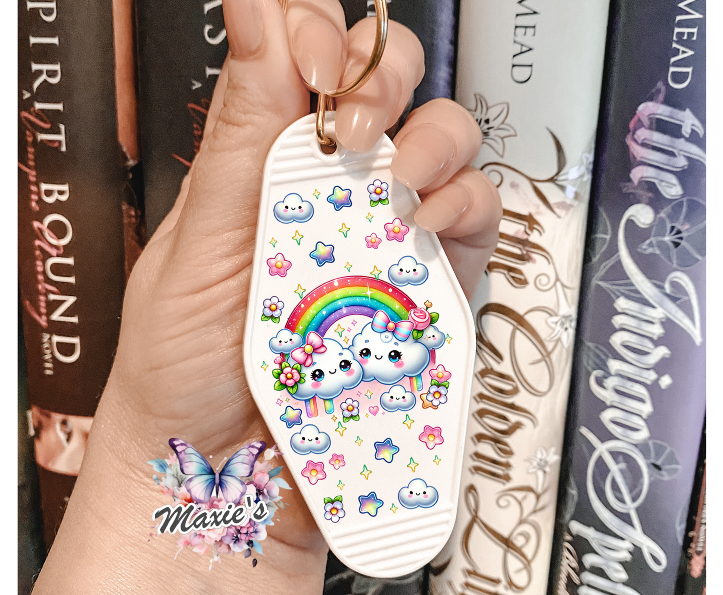 Happy Cutie Clouds ⛅️ Graphic Design UVDTF Motel Keychain Decal