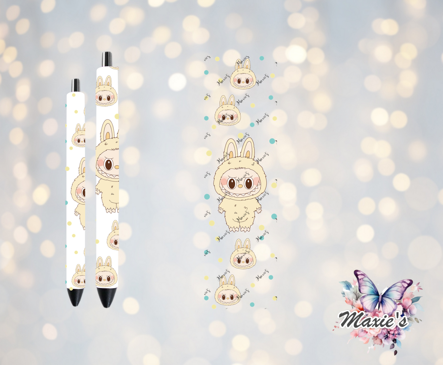 Hi ๐ I'm Labubu โบ๏ธ Graphic Design UVDTF Pen Wrap/Bookmark Decal