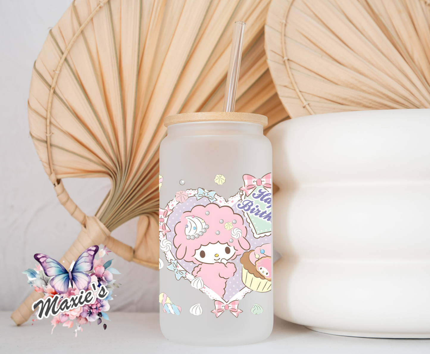 Happy Birthday Melody Graphic Design 16oz. UVDTF Cup Wrap