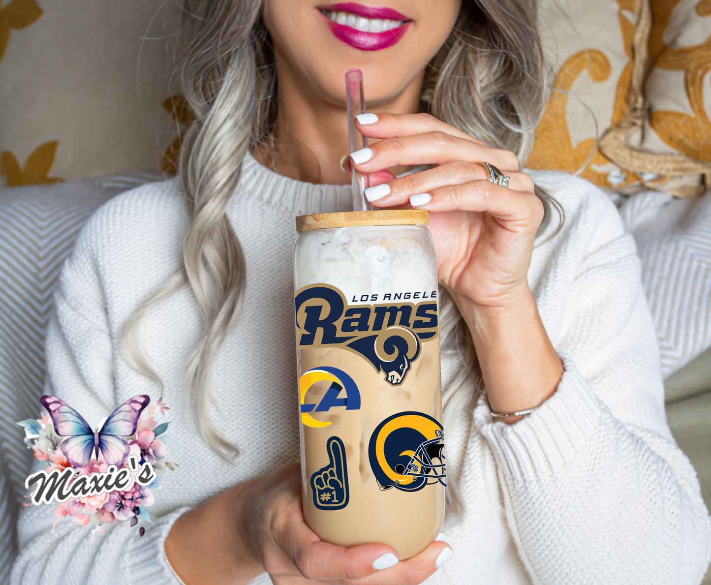 Los Angeles Rams/NFC West Graphic Design 16oz. UVDTF Cup Wrap