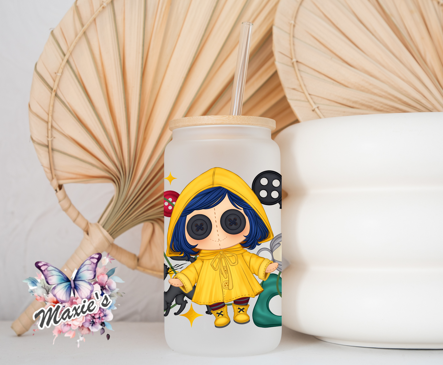 Bottom Eyes Girl Animation Graphic Design 16oz. UVDTF Cup Wrap