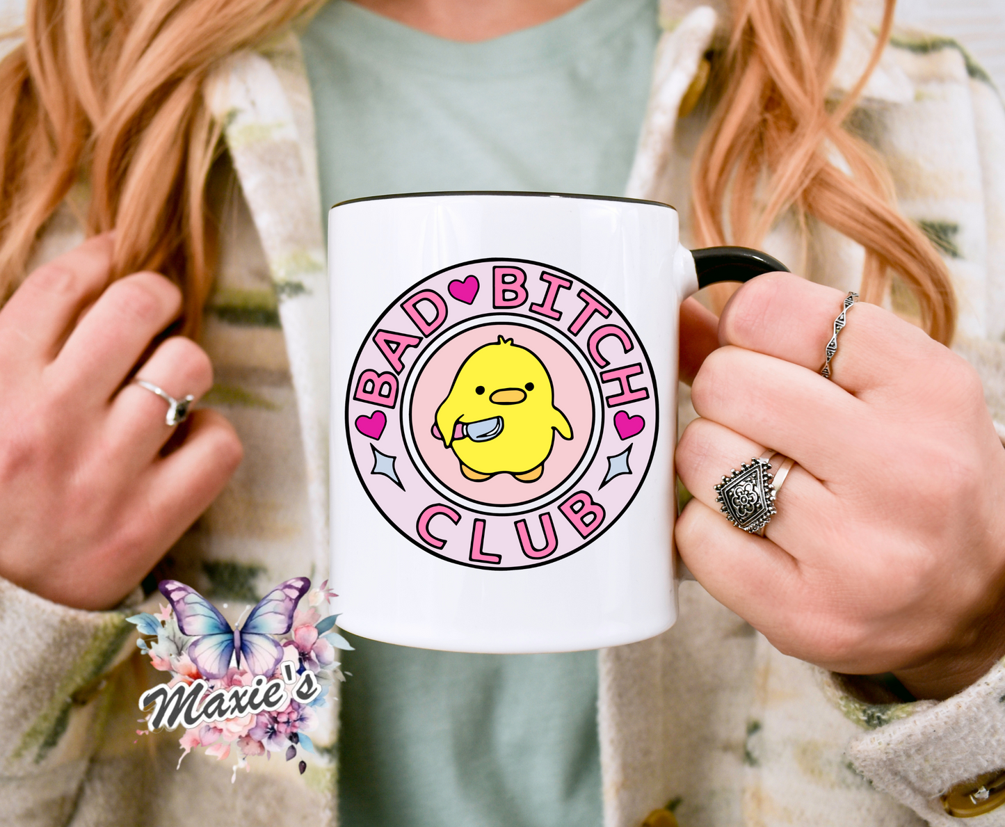 Cute Ducky Bad Bitch Club Graphic Design UVDTF Decal