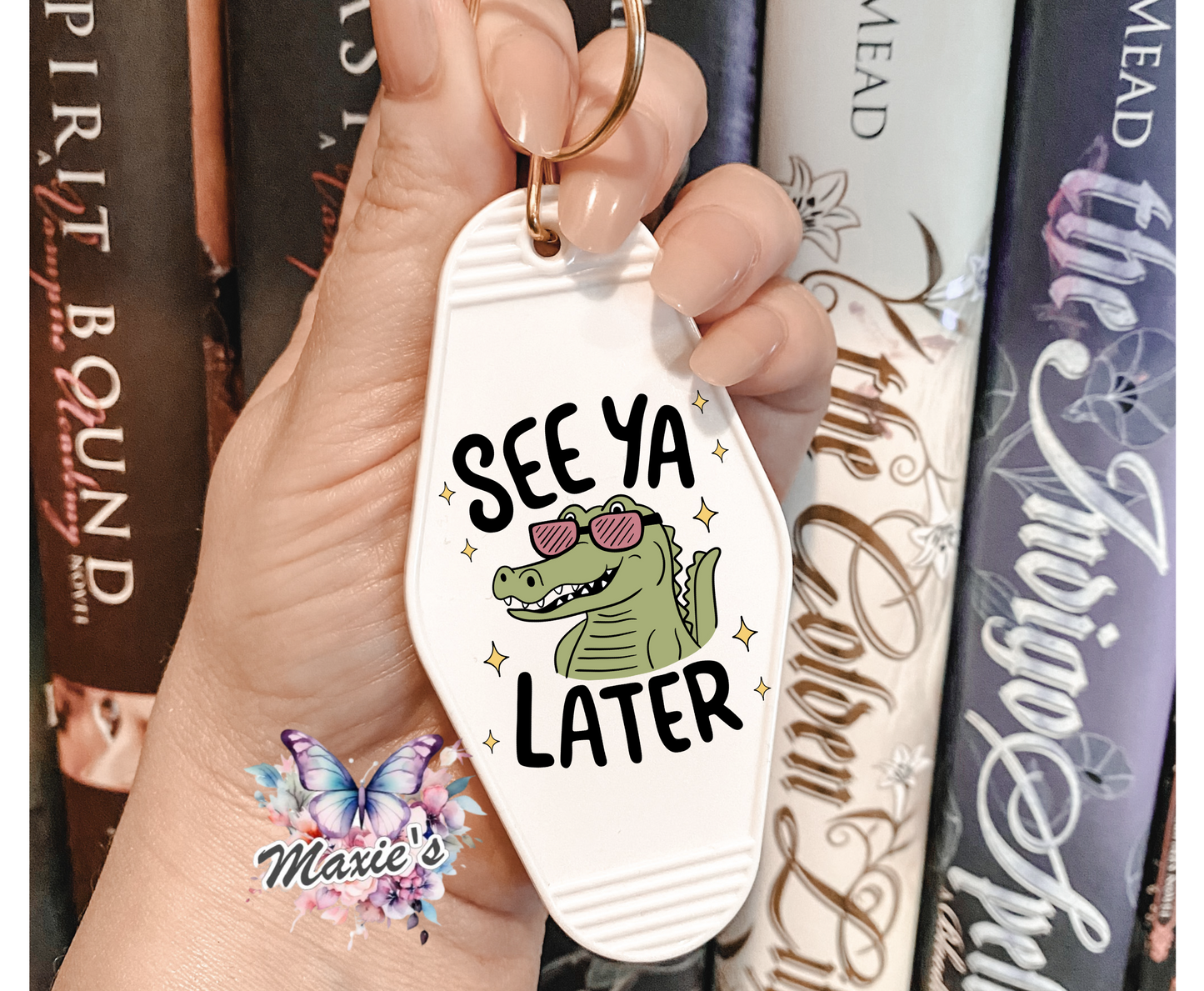 See Ya Later Alligator Graphic Design UVDTF Motel Keychain Decal