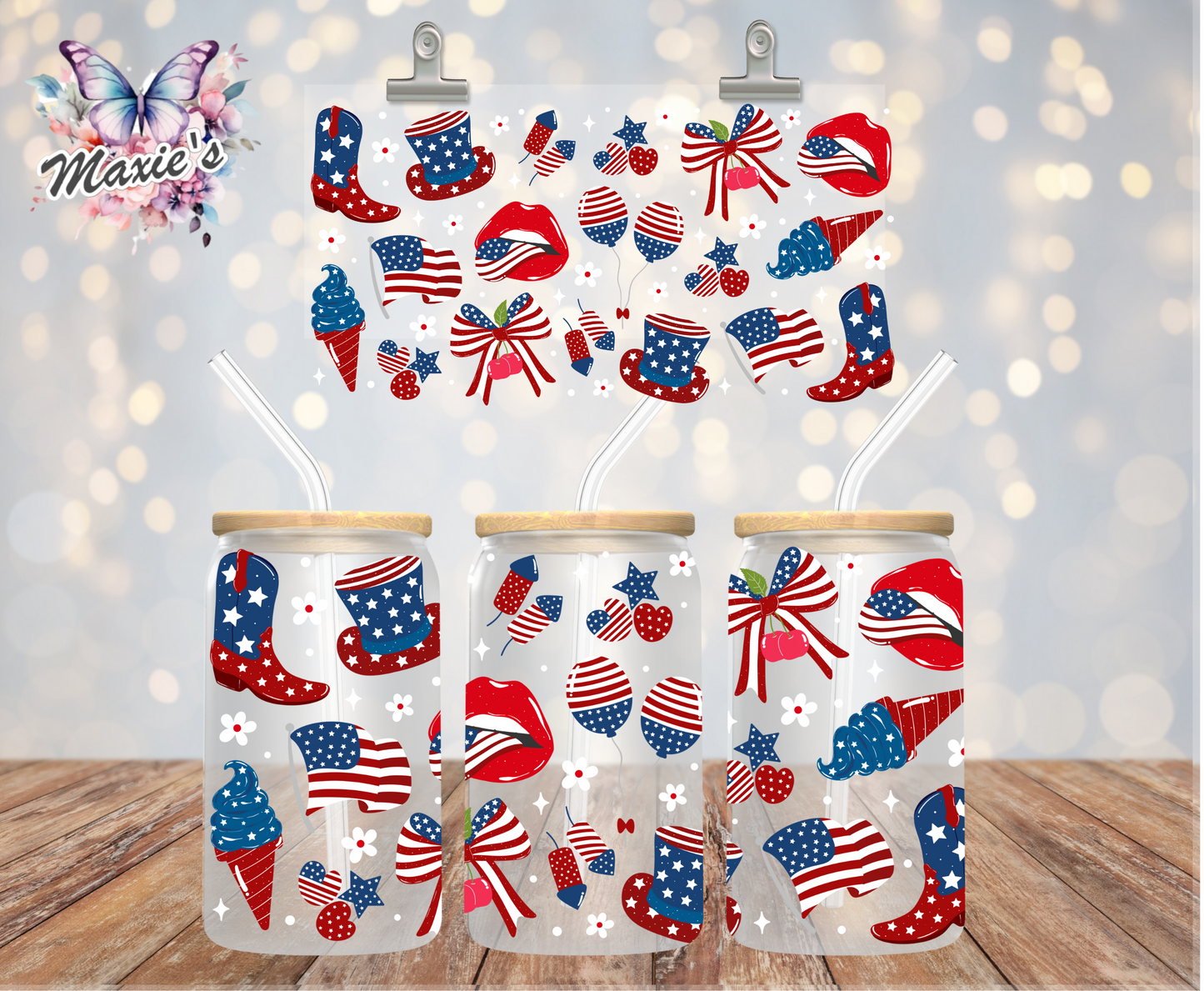 4th of July Celebration Theme 16oz. UVDTF Cup Wrap