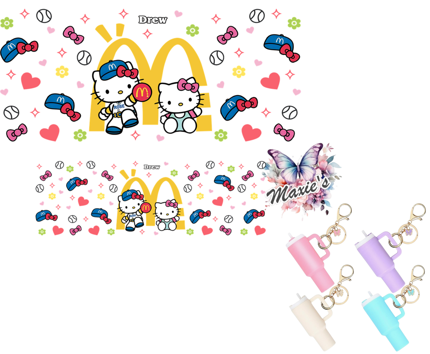 McDonald's Kitty Graphic Design DTF Transfer Print