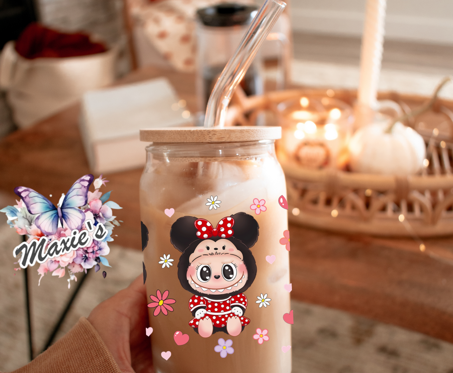 Mickey & Minnie Labubu Graphic Design 16oz. UVDTF Cup Wrap