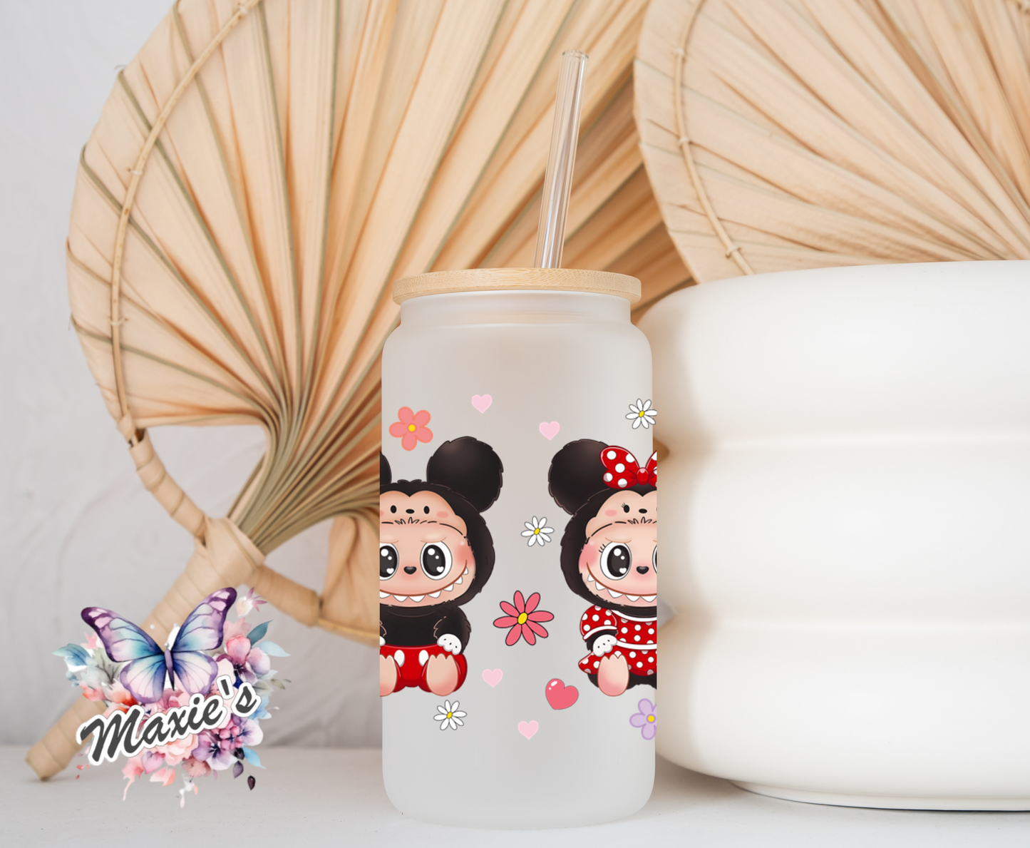 Mickey & Minnie Labubu Graphic Design 16oz. UVDTF Cup Wrap