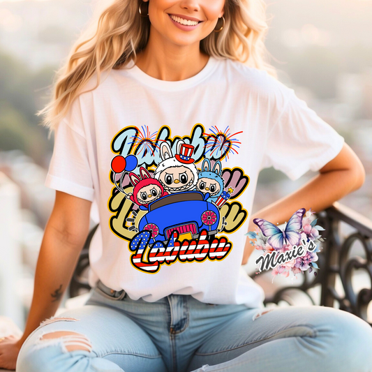 Labubu 4th of July Theme Graphic Design DTF Transfer