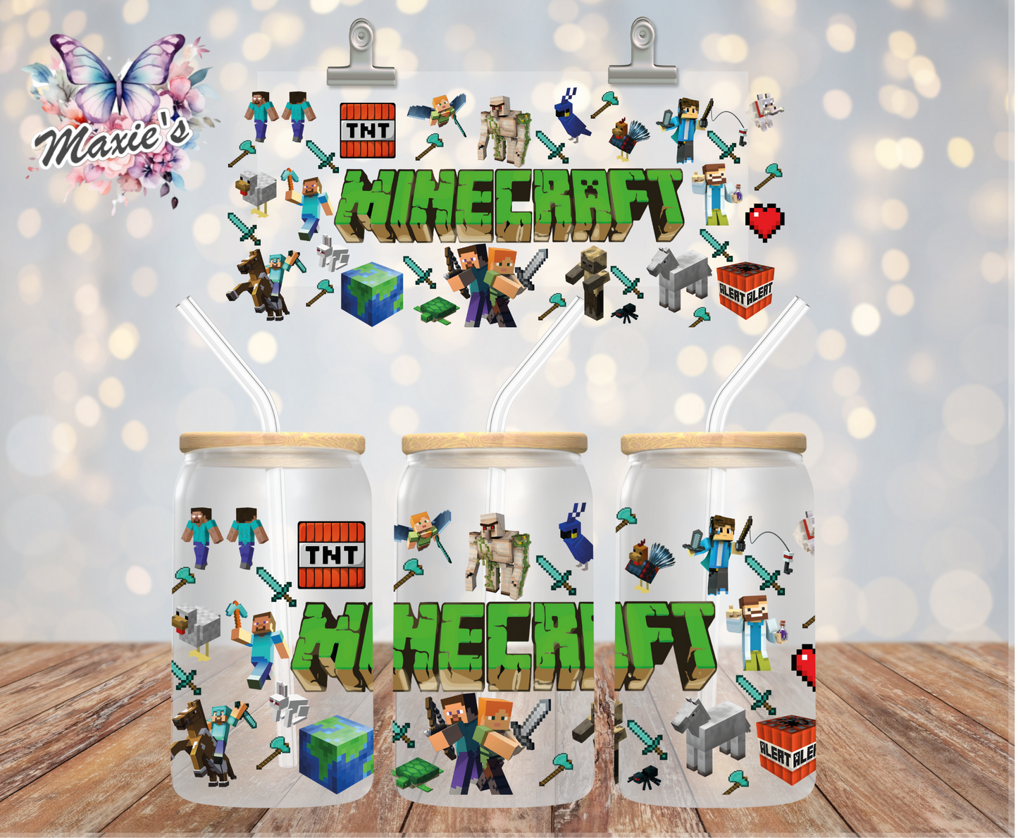 Minecraft Animation Graphic Design 16oz. UVDTF Cup Wrap