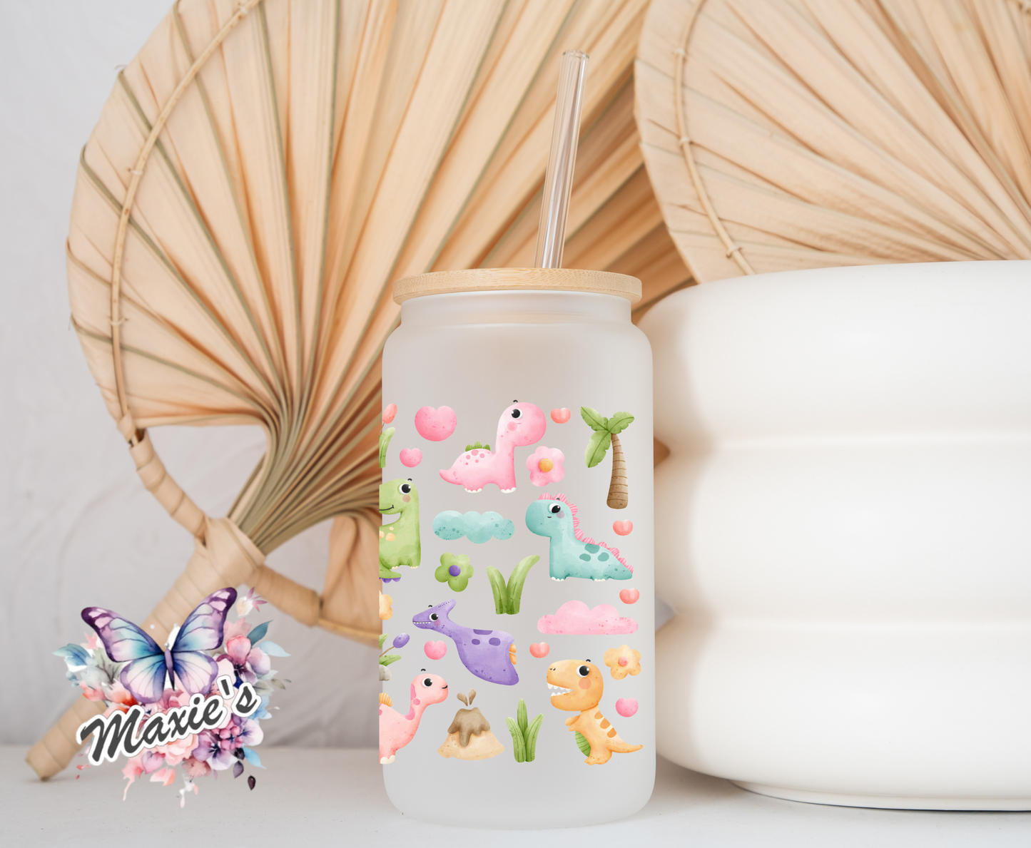 Cute Baby Dino Theme 16oz. UVDTF Cup Wrap