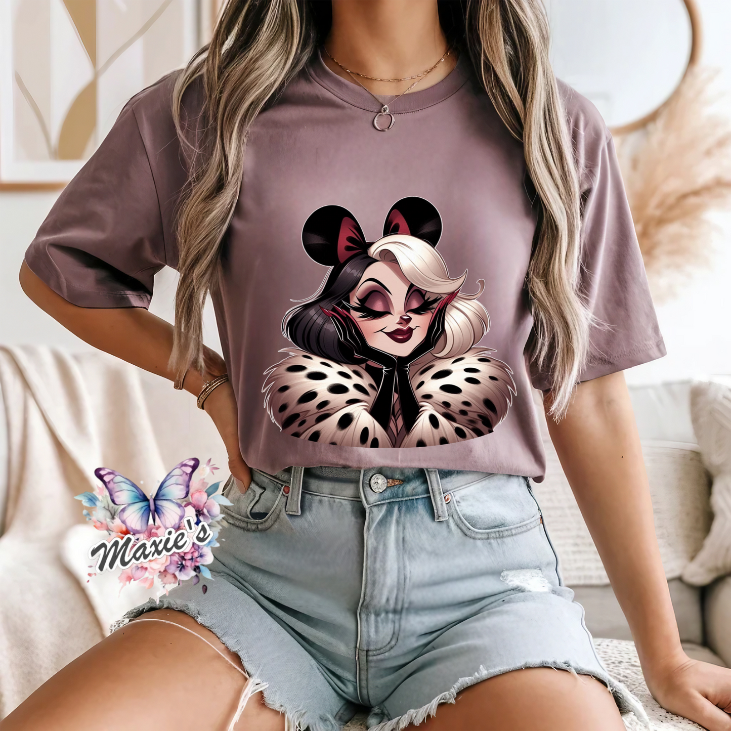 Dreamy Cruella De Vil Graphic Design DTF Transfer Print