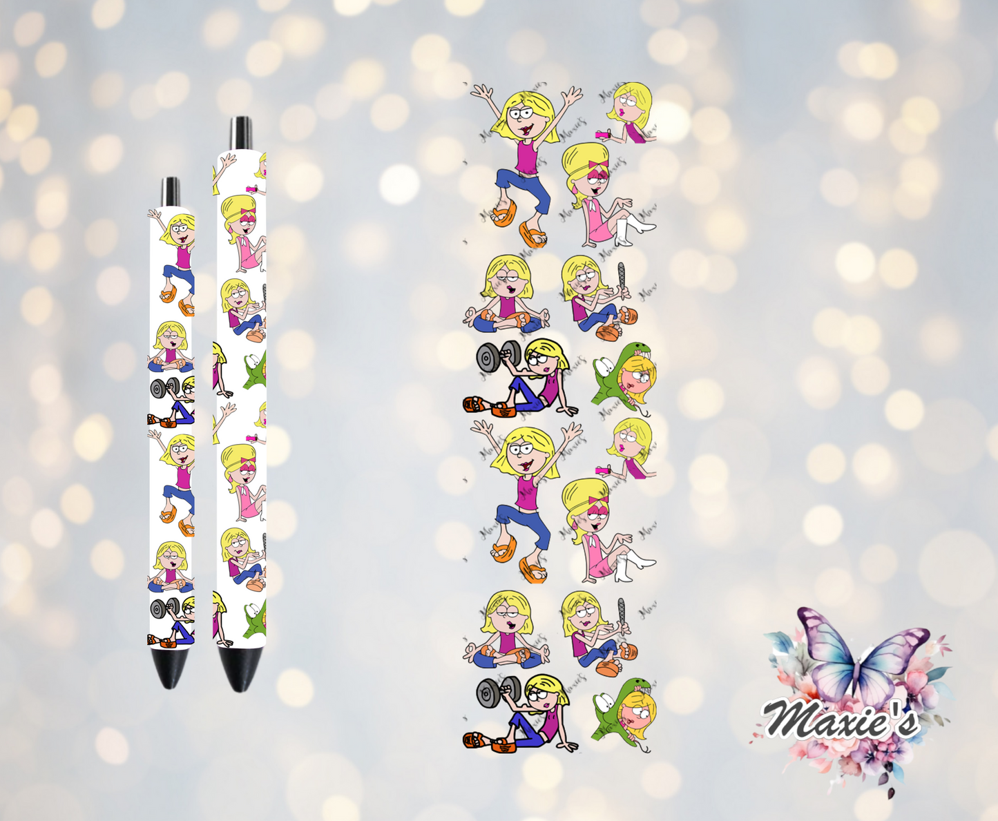 Lizzy Life Style Graphic Design UVDTF Pen Wrap/Bookmark Decal