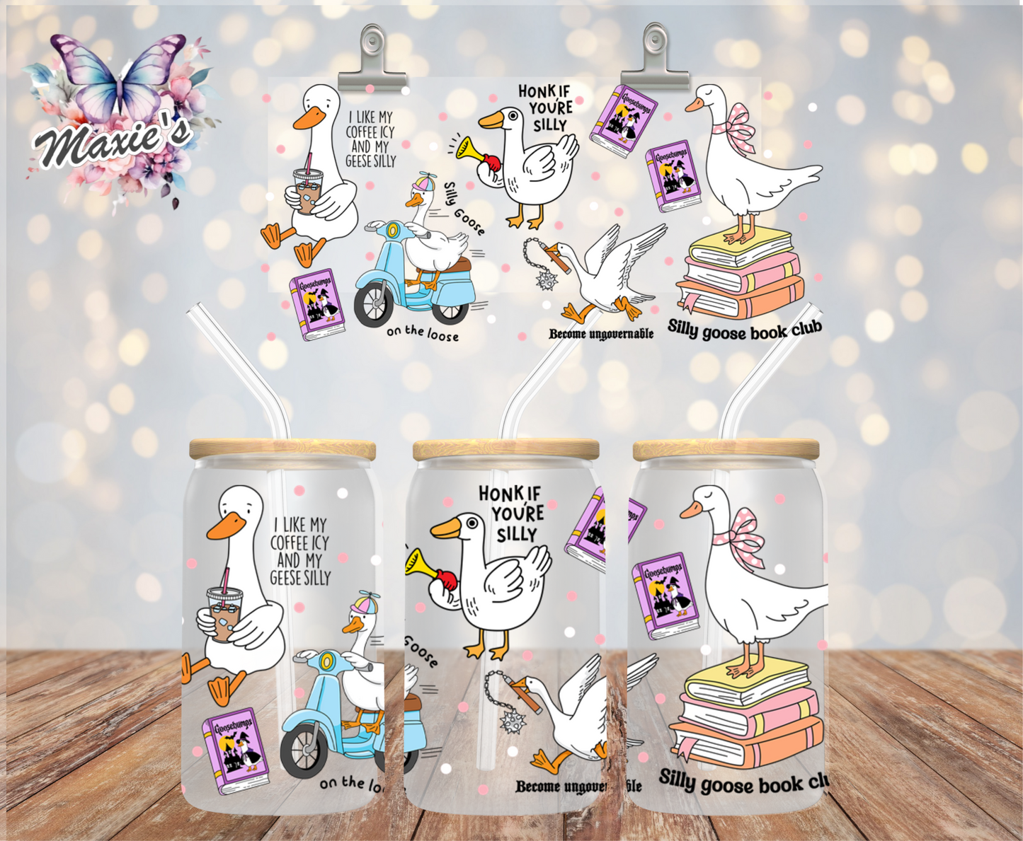 Silly Goose Graphic Design 16oz. UVDTF Cup Wrap