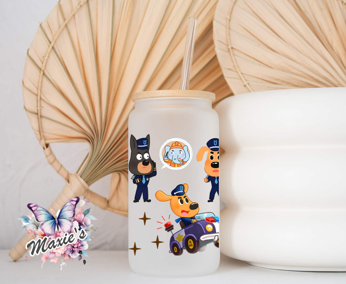 Dog Man Animation Graphic Design 16oz. UVDTF Cup Wrap
