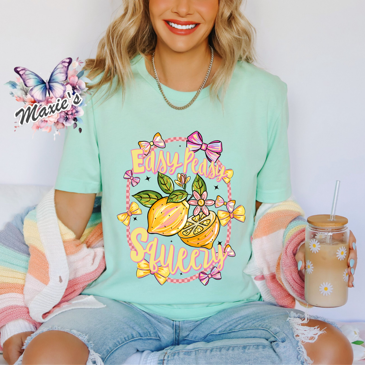 Easy Peasy ๐ Squeezy Graphic Design DTF Transfer Print