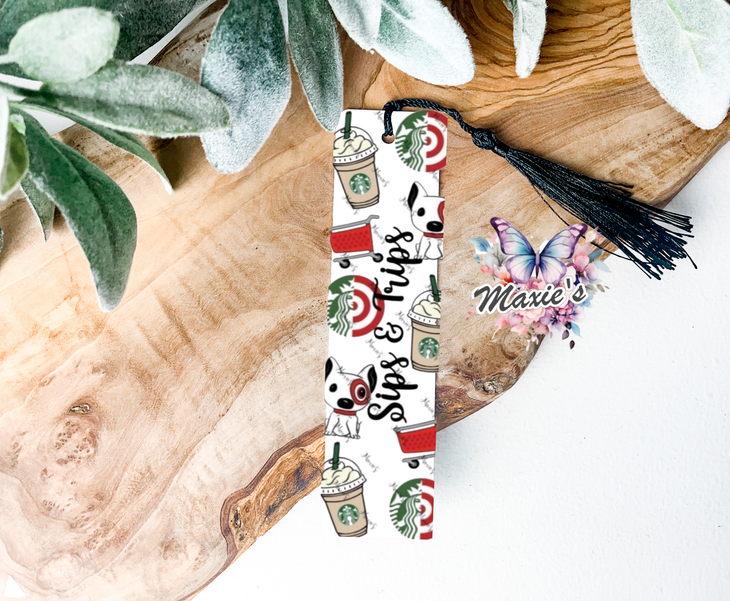 Sips & Trips Graphic Design UVDTF Pen Wrap/Bookmark Decal