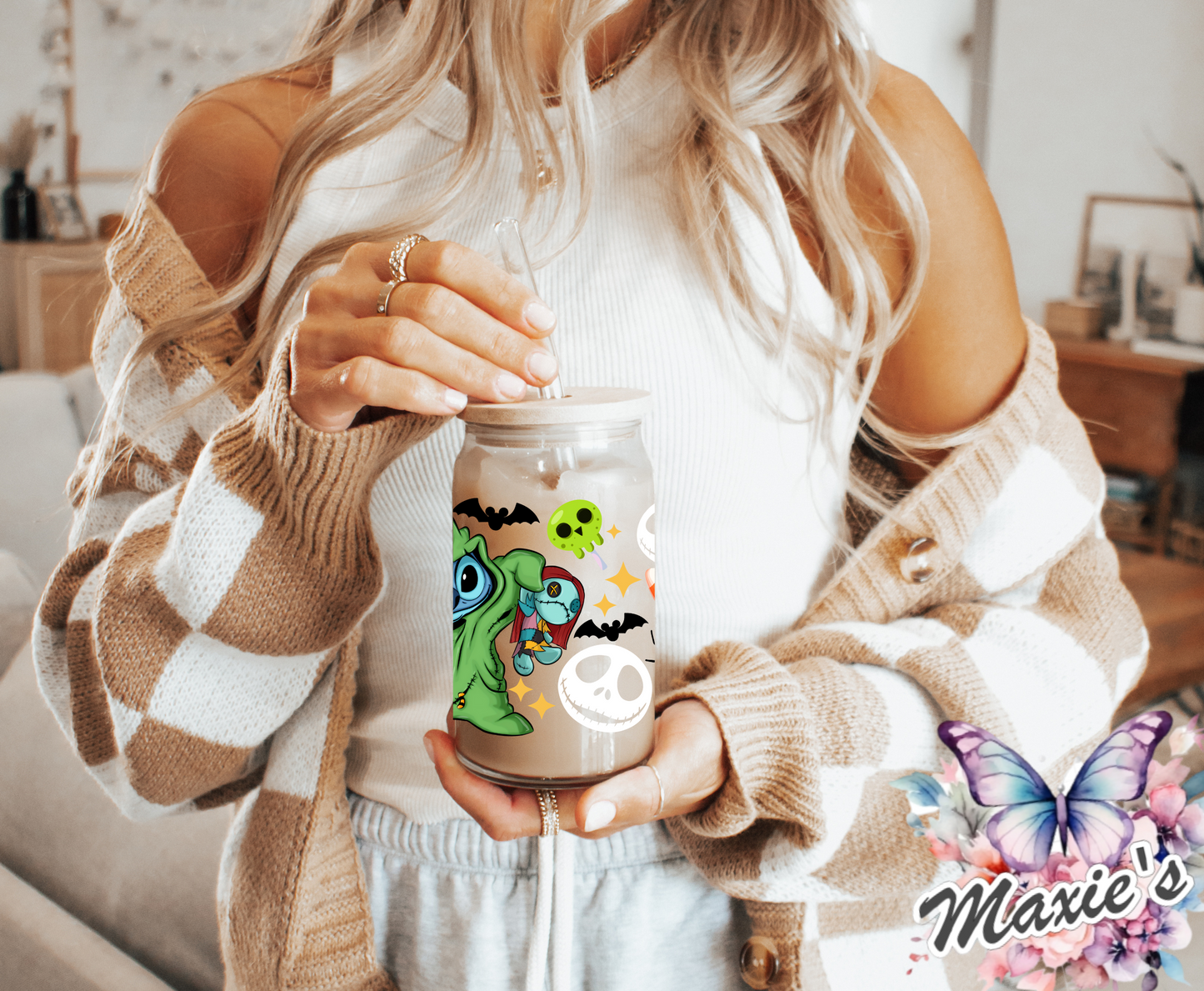 Oogie Boogie Stitch Graphic Design 16oz. UVDTF Cup Wrap