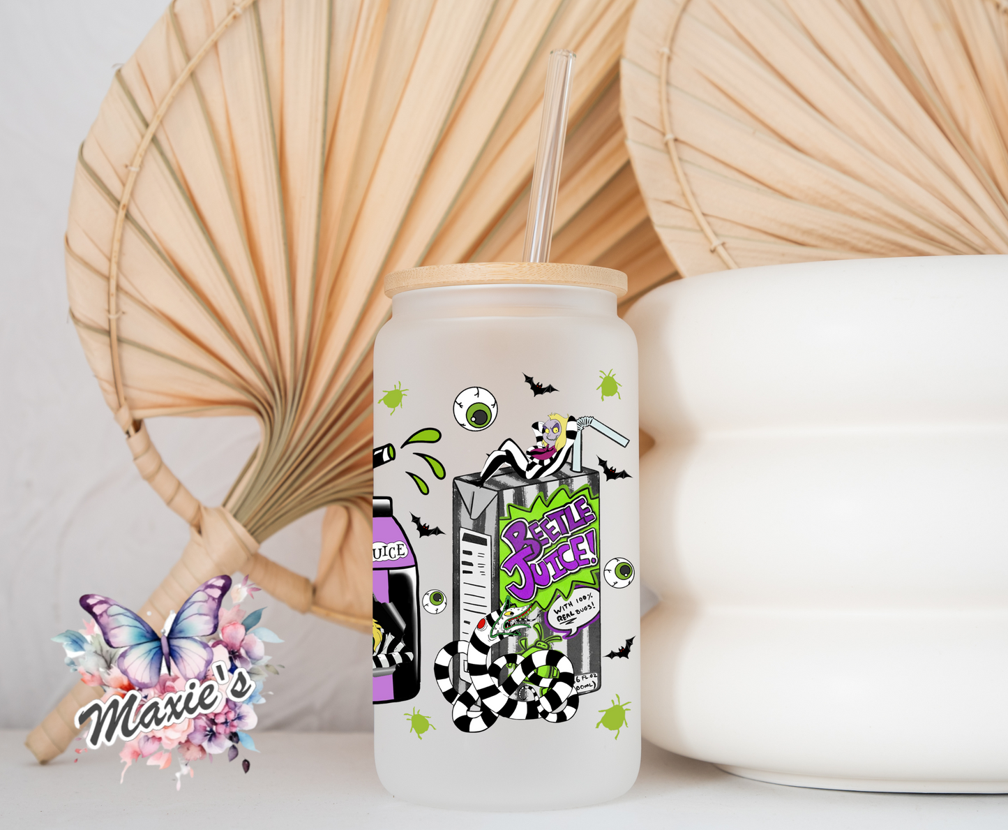 Beetlejuice Boxes Graphic Design 16oz. UVDTF Cup Wrap