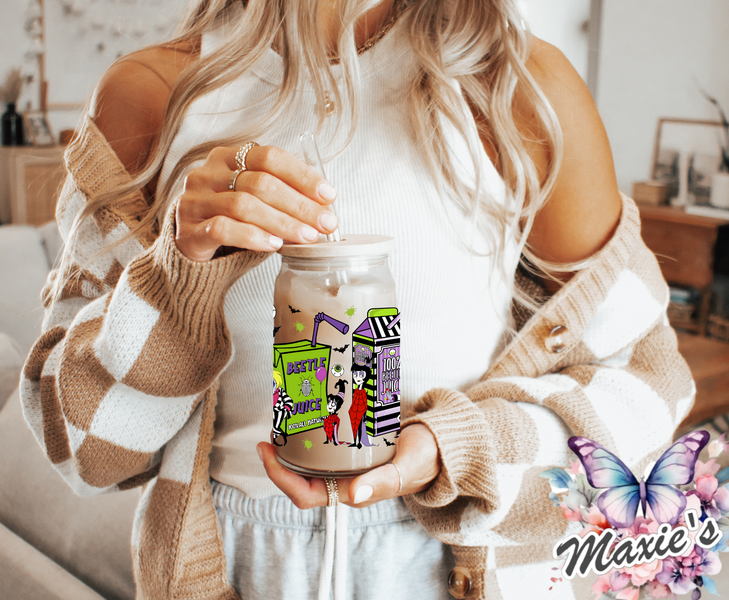 Beetlejuice Boxes Graphic Design 16oz. UVDTF Cup Wrap