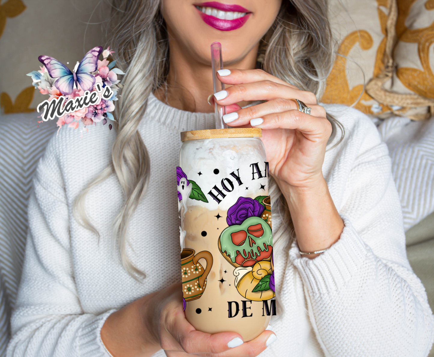 Hoy Amaneci De Malas Spanish Graphic Design 16oz. UVDTF Cup Wrap