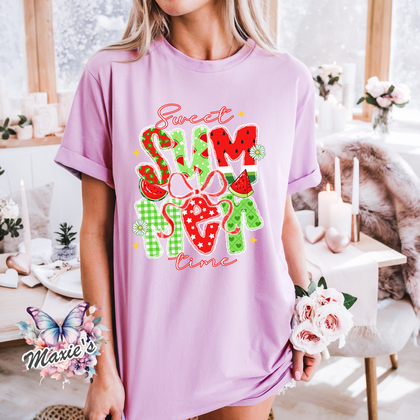Sweet Summer Watermelon Theme DTF Transfer Print