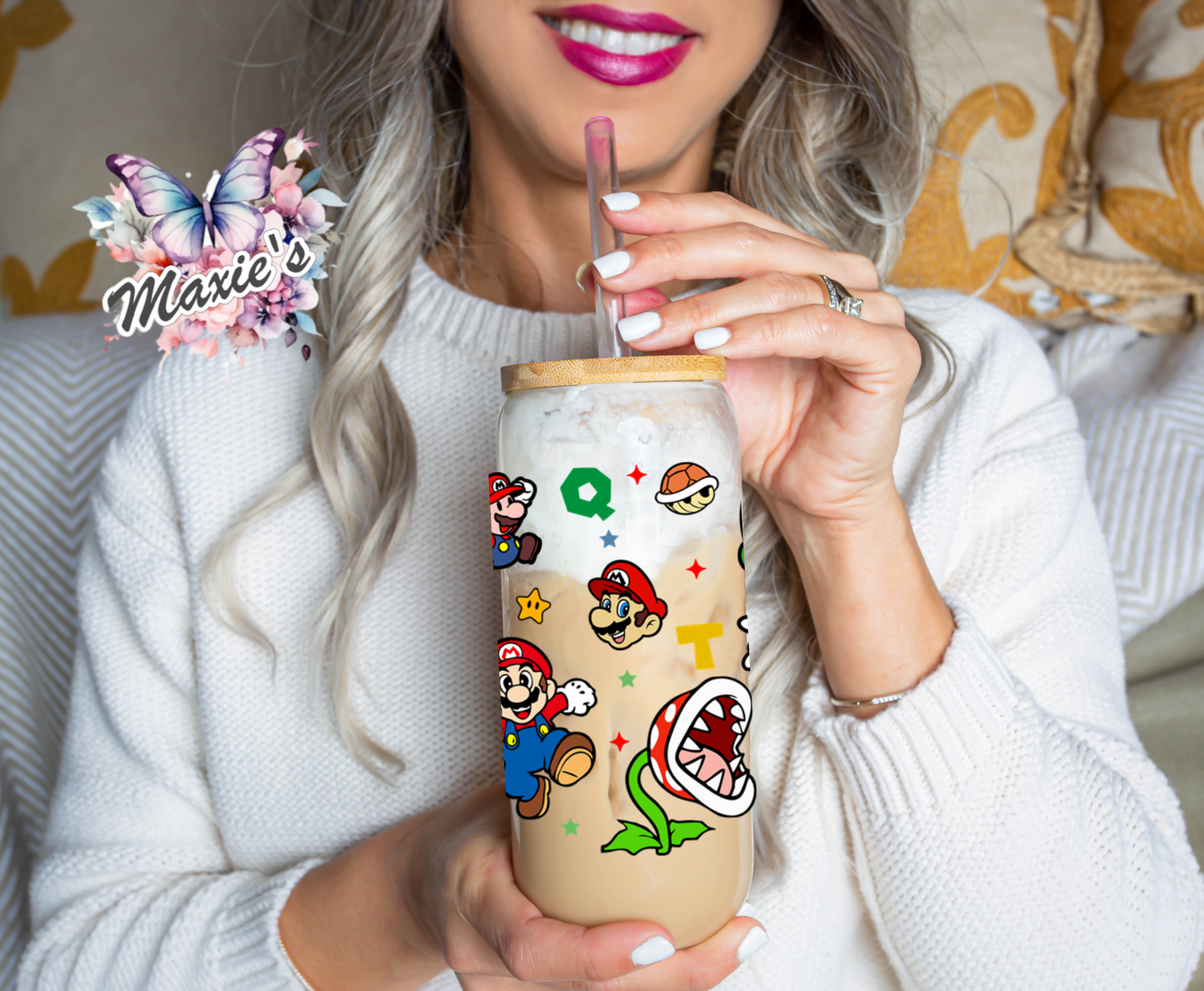 Super Mario Bros Graphic Design 16oz. UVDTF Cup Wrap