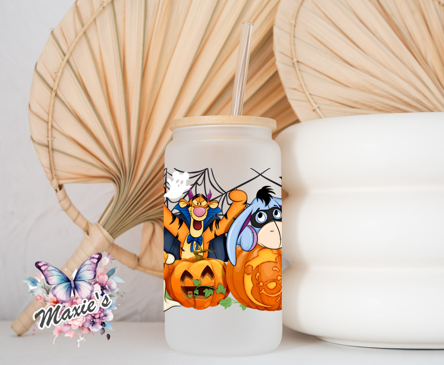 Spooky Pooh Bear & Friends Halloween Fun Graphic Design 16oz. UVDTF Cup Wrap