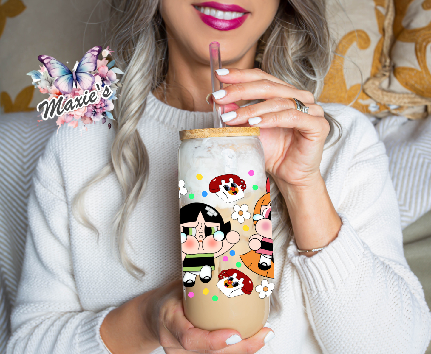 Power Puff Cry Babies Graphic Design 16oz. UVDTF Cup Wrap