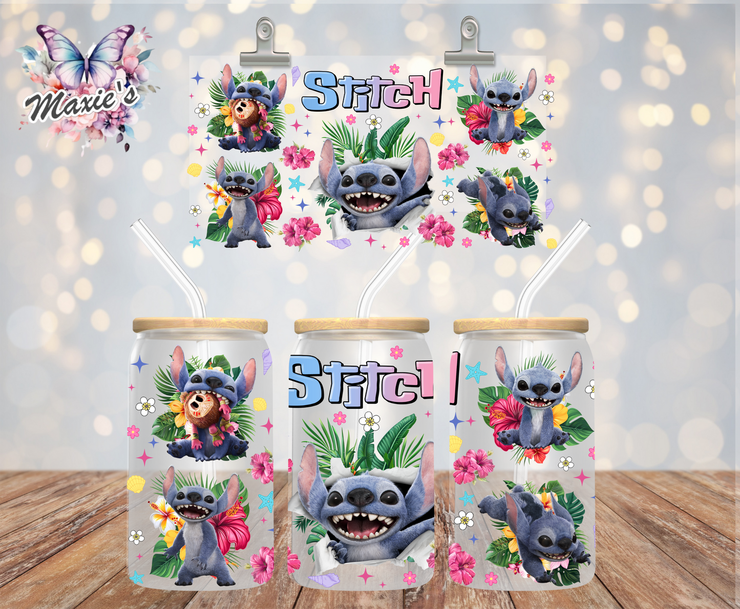 Stitch Animation Graphic Design 16oz. UVDTF Cup Wrap