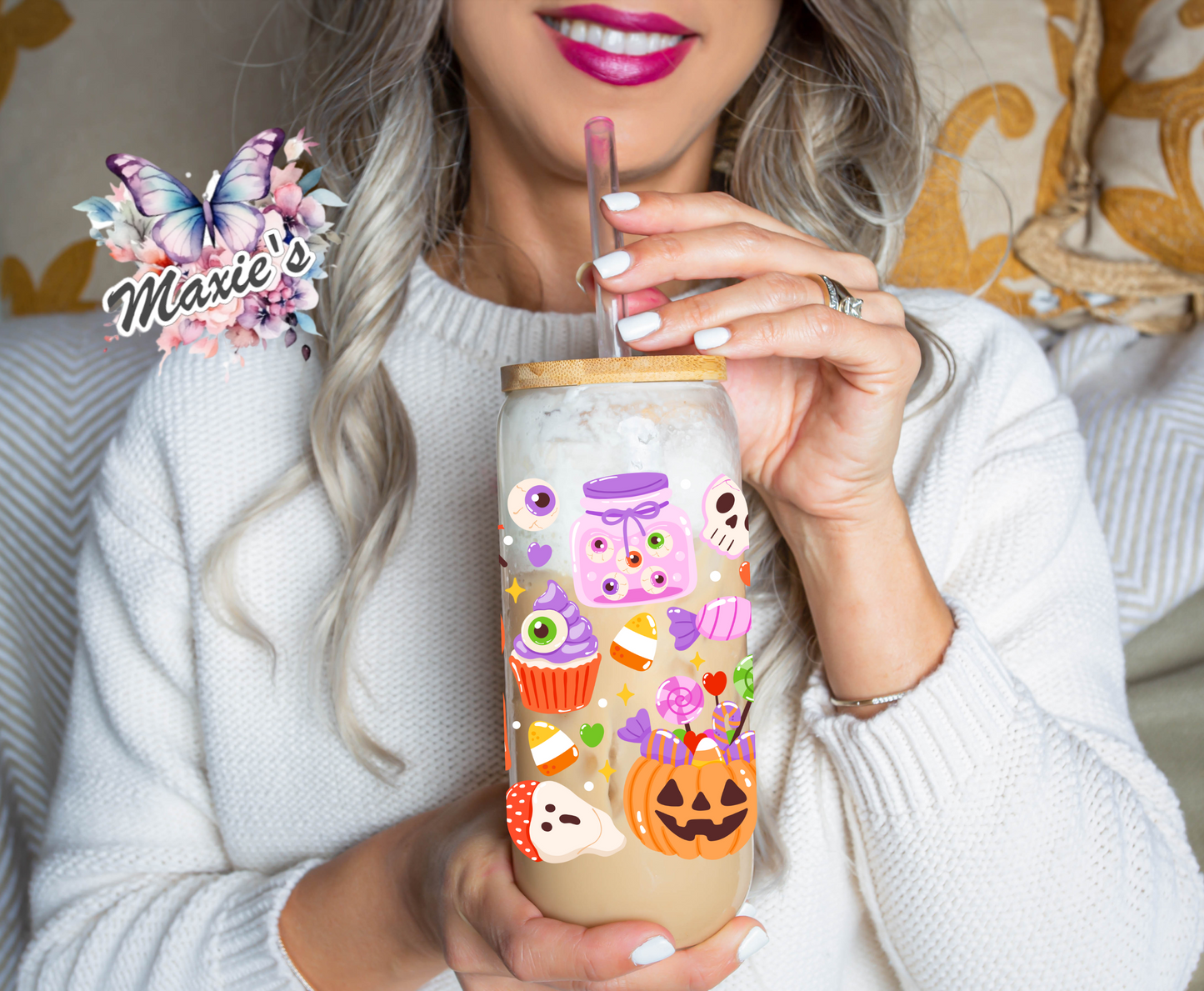 Little Ghost Lady Candy Land Graphic Design 16oz. UVDTF Cup Wrap