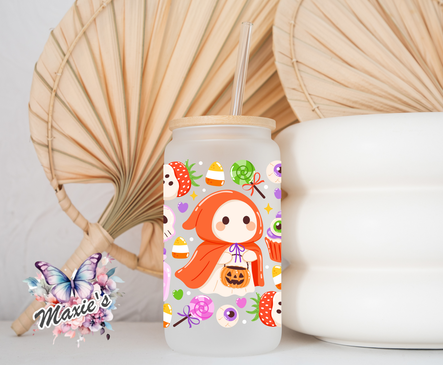 Little Ghost Lady Candy Land Graphic Design 16oz. UVDTF Cup Wrap
