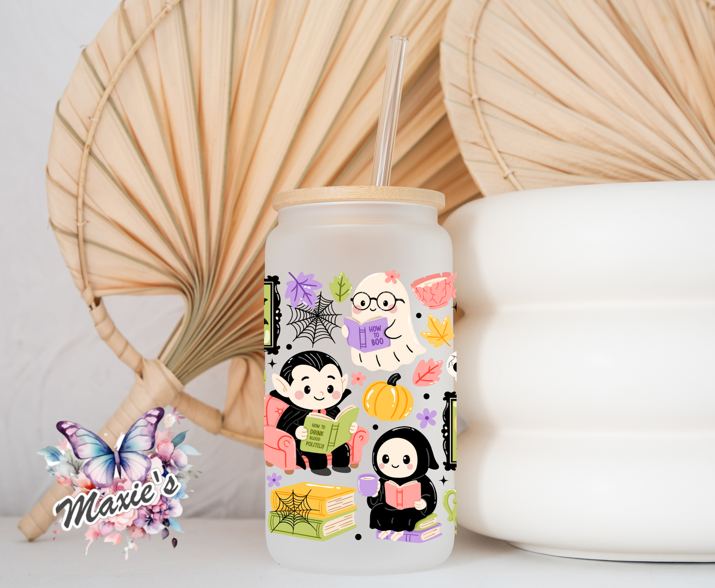 Ghostie Book Club Graphic Design 16oz. UVDTF Cup Wrap