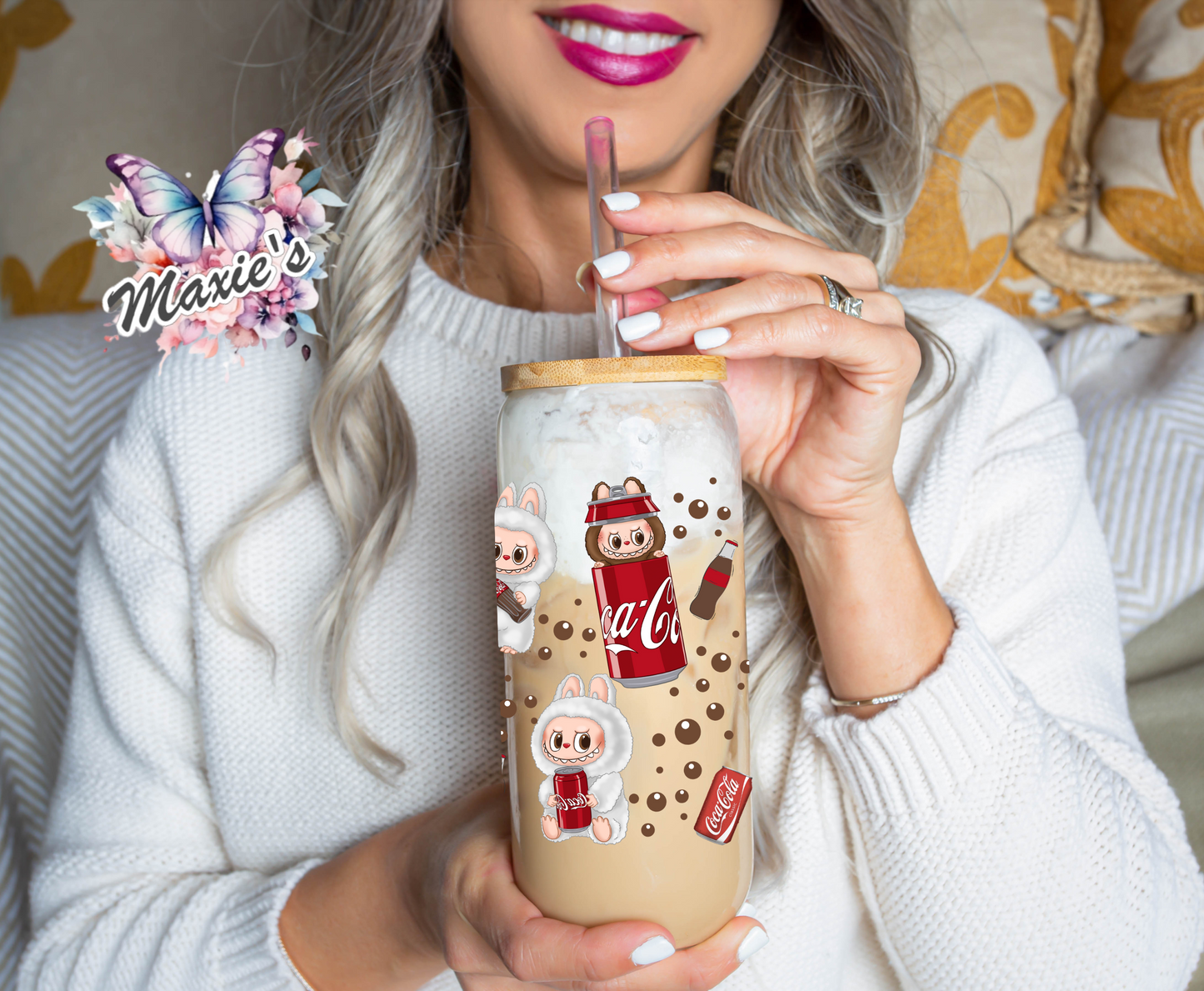 Coca-Cola Theme Labubu Graphic Design 16oz. UVDTF Cup Wrap