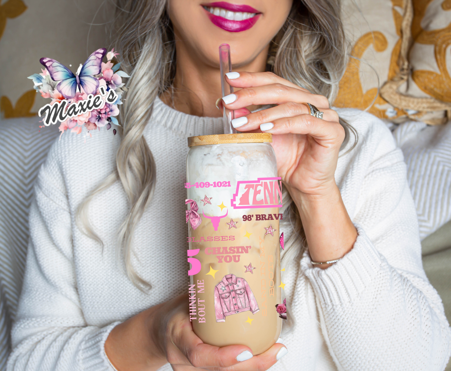 ✨️✨️Double - Sided✨️✨️ Long Live CowGirls Pink Style Graphic Design 16oz. UVDTF Cup Wrap