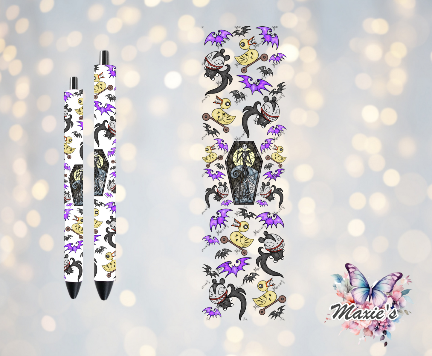 The Pumpkin King - Jack Nightmare B4 X'mas Theme UVDTF Pen Wrap/Bookmark Decal