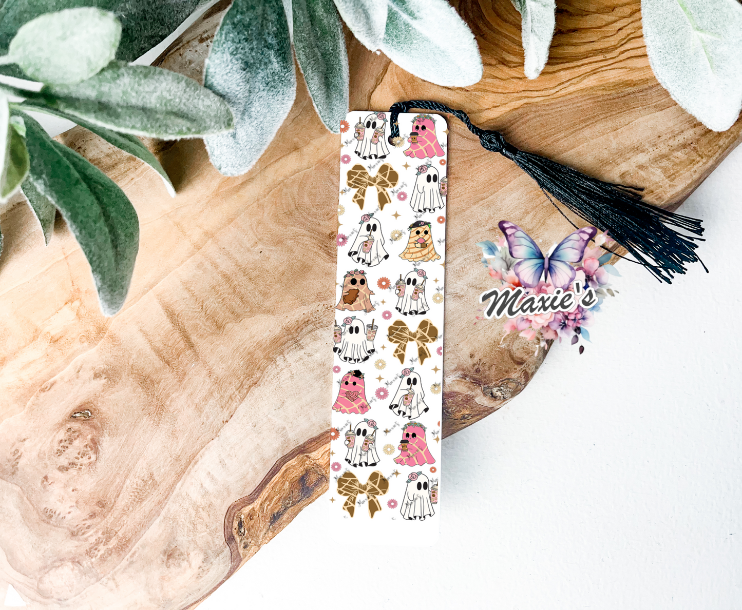 Ghostie Concha & Coquettes Theme UVDTF Motel Keychain Decal