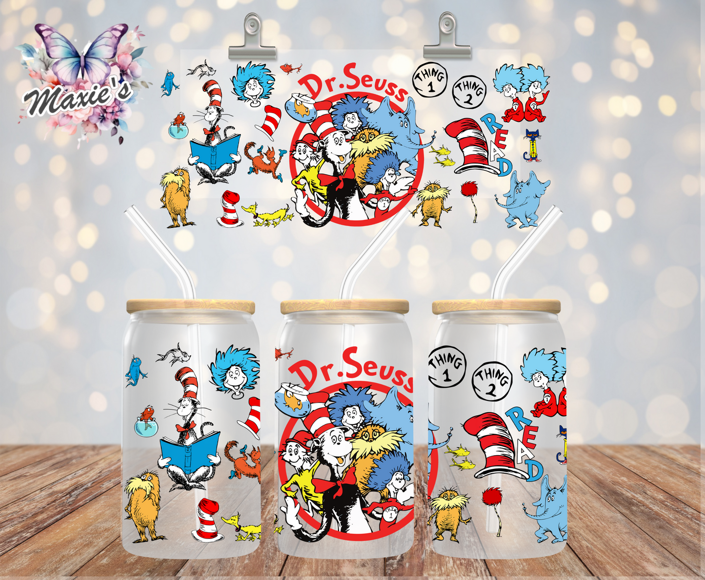 Dr. Seuss Animation Graphic Design 16oz. UVDTF Cup Wrap