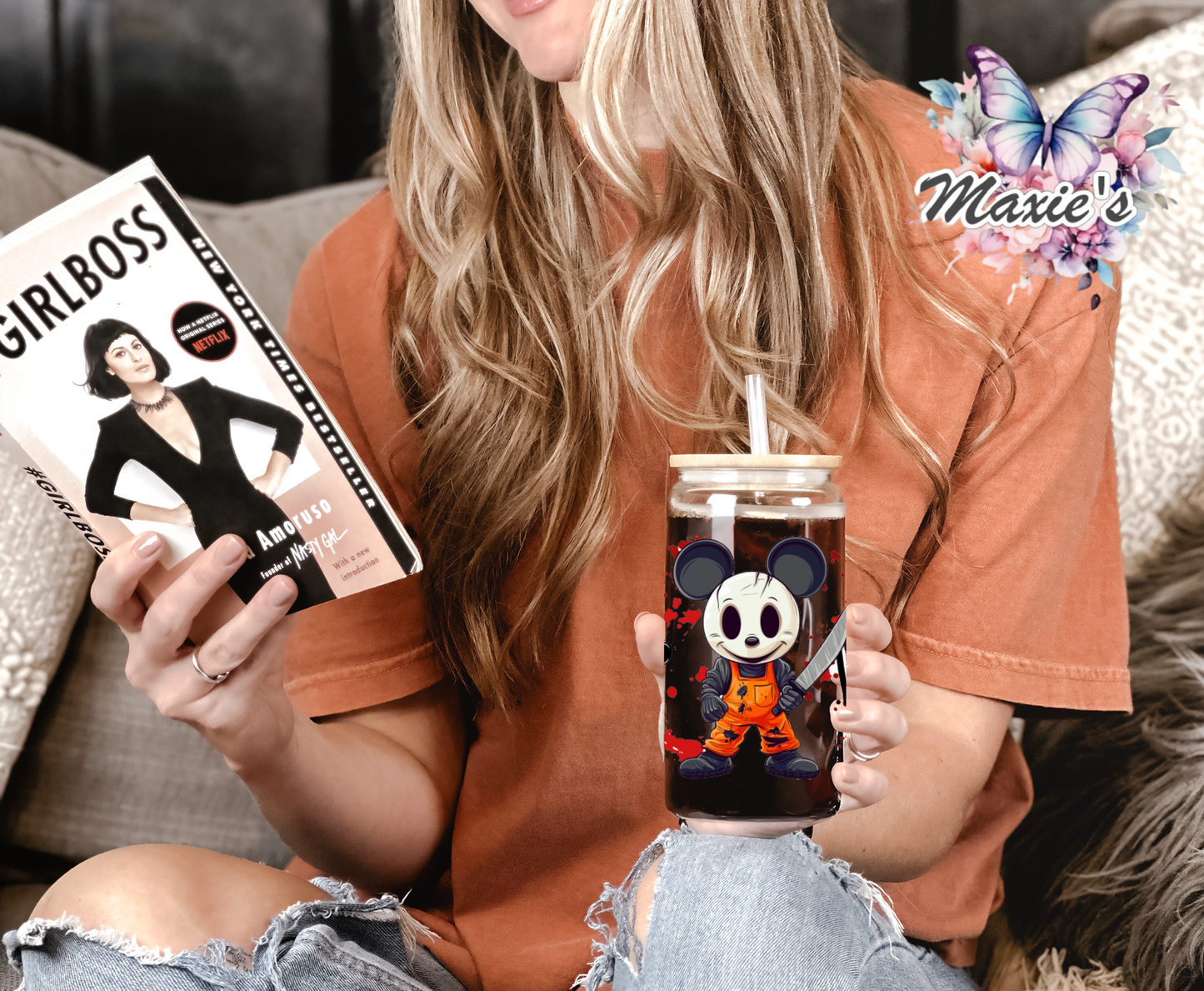 Trick Or Treat Horror Mickey Graphic Design 16oz. UVDTF Cup Wrap