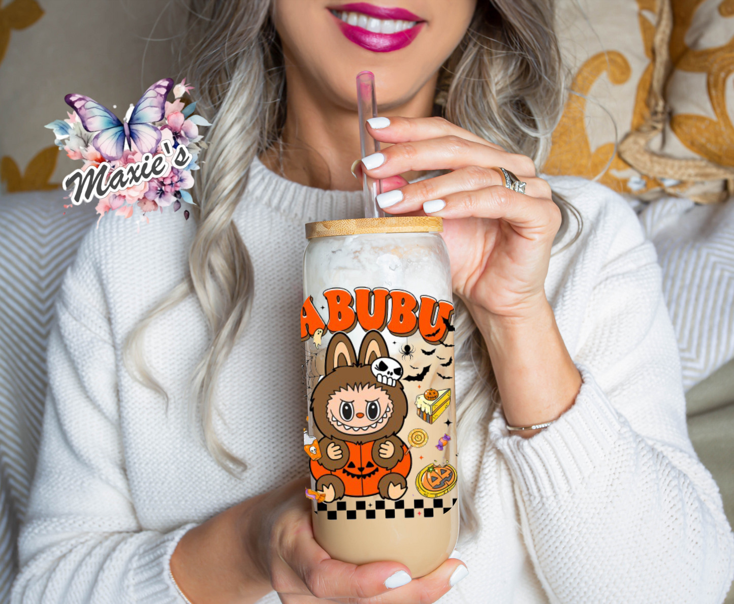 Halloween Labubu Graphic Design 16oz. UVDTF Cup Wrap