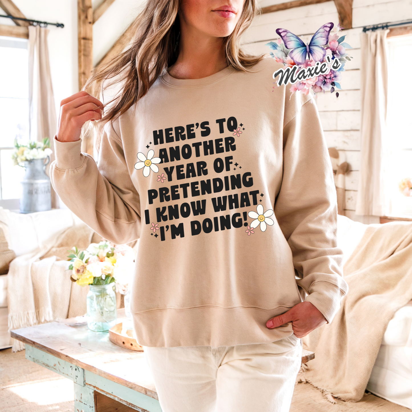 Here's To Another Year Funny Quote DTF Transfer Print