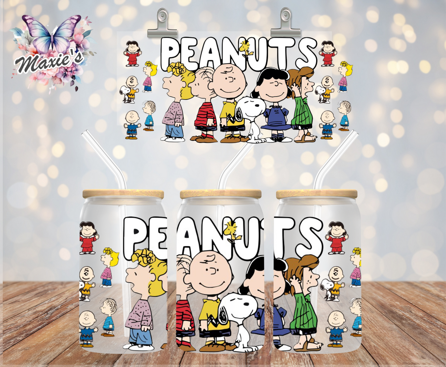 Peanuts Crew Graphic Design 16oz. UVDTF Cup Wrap