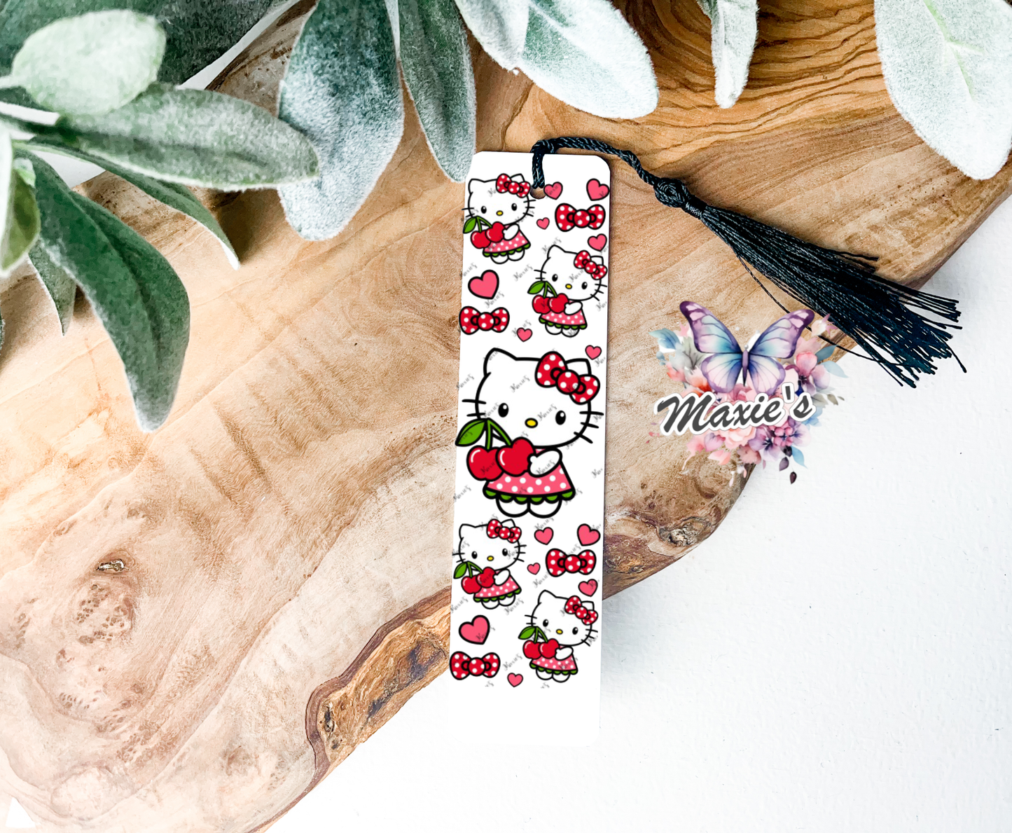 Cherry π Kitty Graphic Design UVDTF Pen Wrap/Bookmark Decal