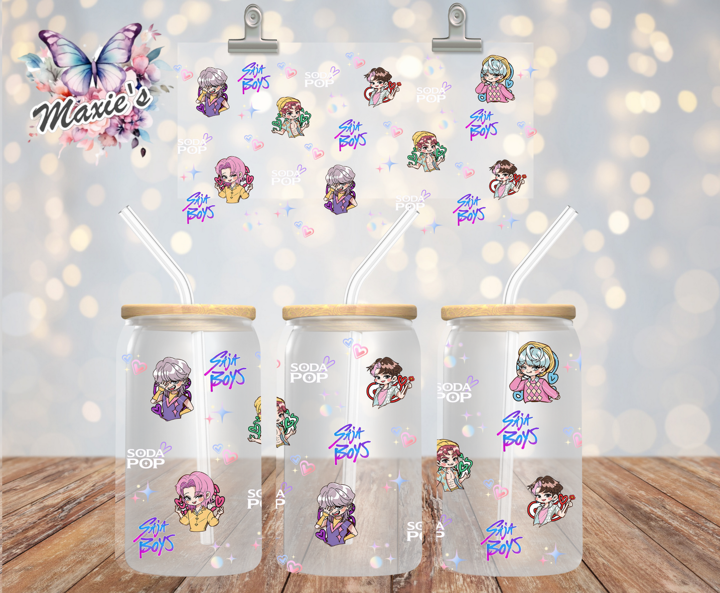 Saja Boys Soda Pop Animation Graphic Design 16oz. UVDTF Cup Wrap