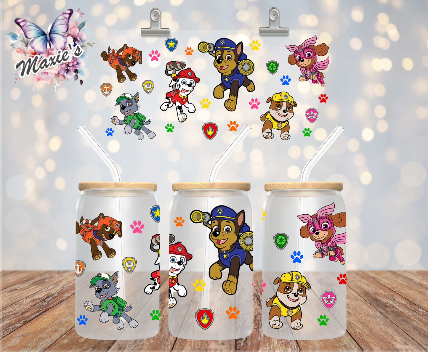 Paw Patrol Animation Graphic Design 16oz. UVDTF Cup Wrap