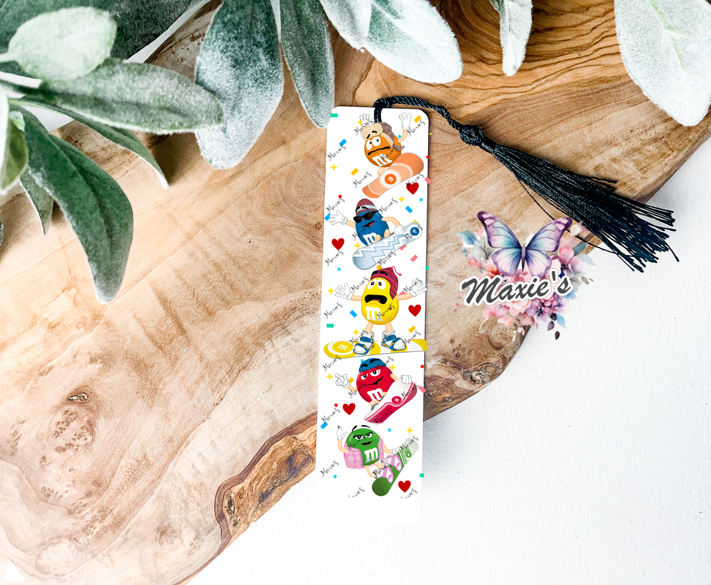 Skateboarding Chocolate Characters Graphic Design UVDTF Pen Wrap / Bookmark Decal