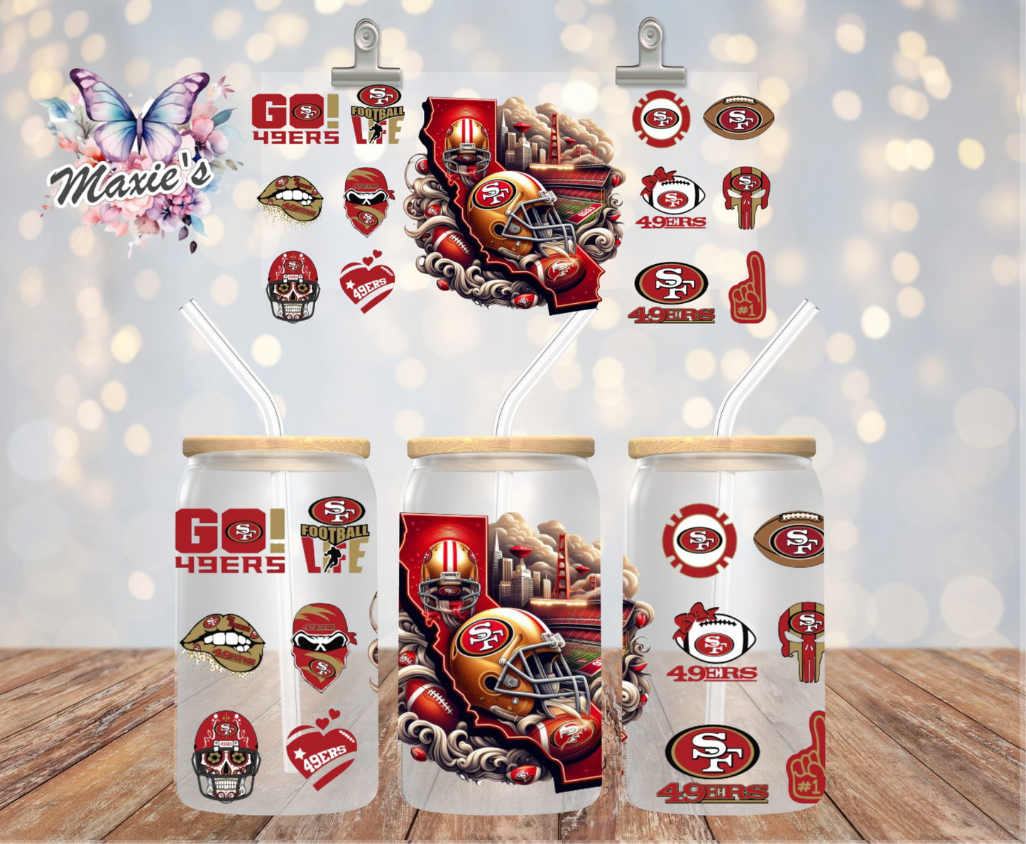 49er Sourdough Sam Sport Team Graphic Design 16oz. UVDTF Cup Wrap