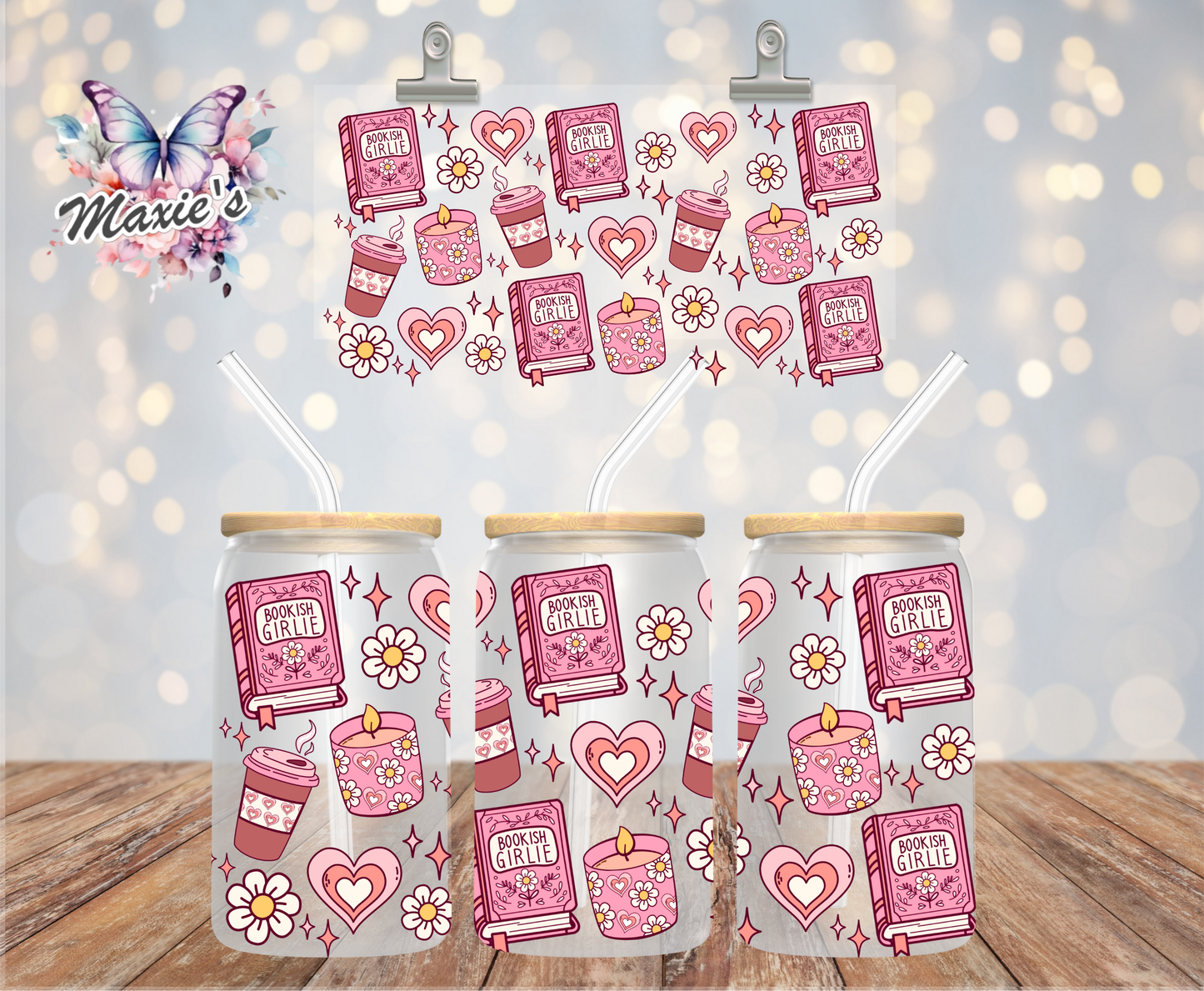 ✨✨ Double-Sided ✨✨ Booktrovert Graphic Design 16oz. UVDTF Cup Wrap