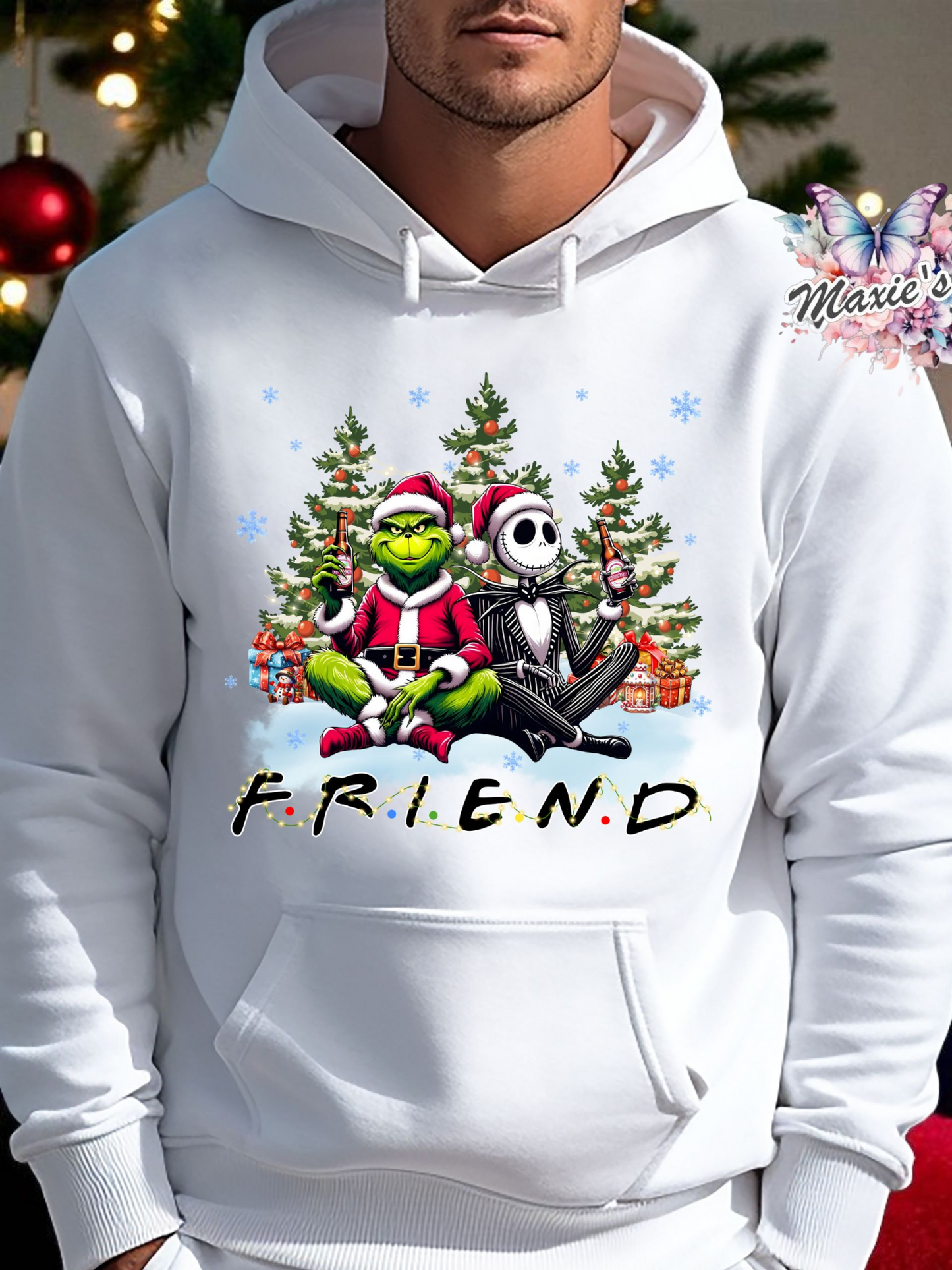 Holiday Naughty Besties Graphic Design DTF Transfer Print