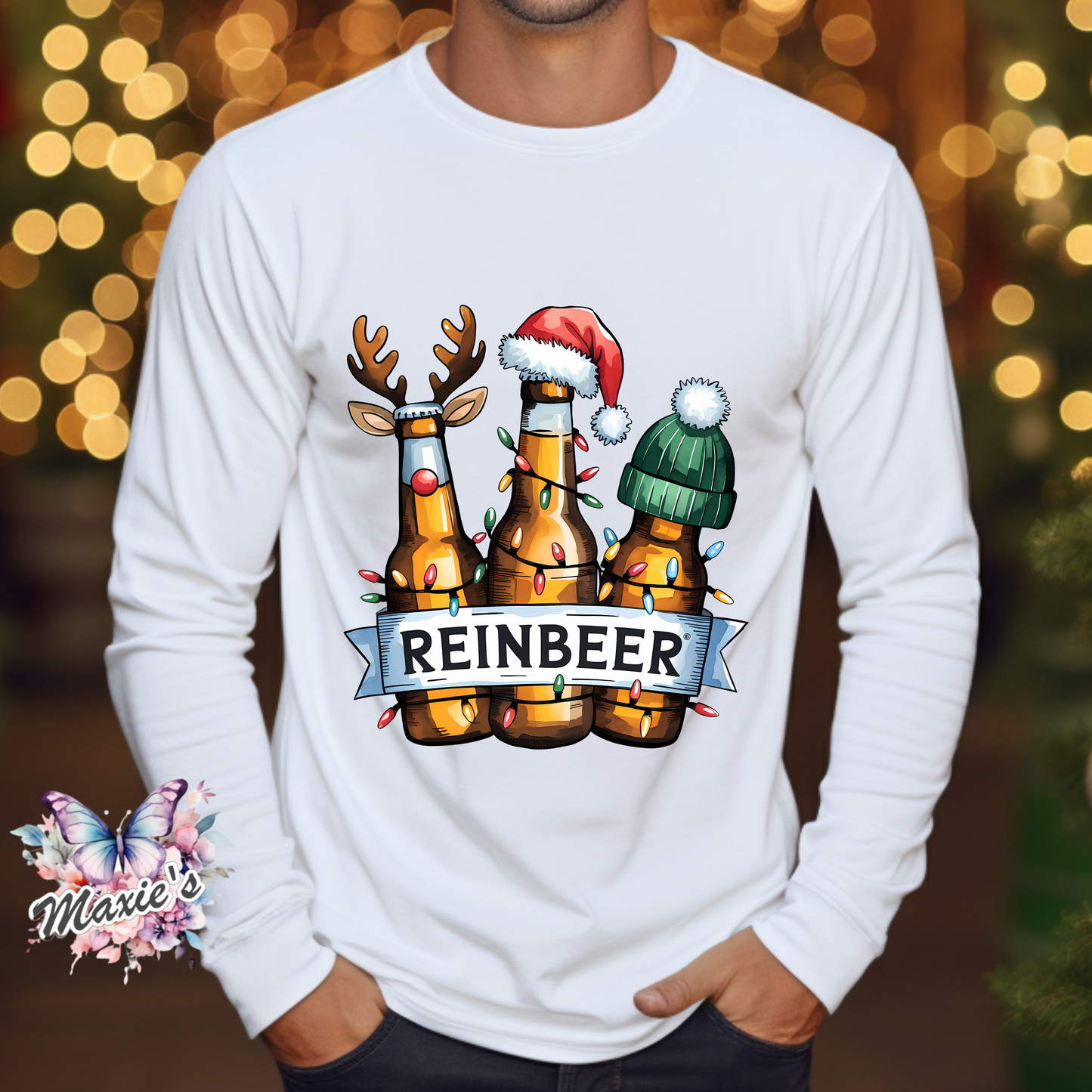 ReinBeer Funny Christmas Graphic Design DTF Transfer Print